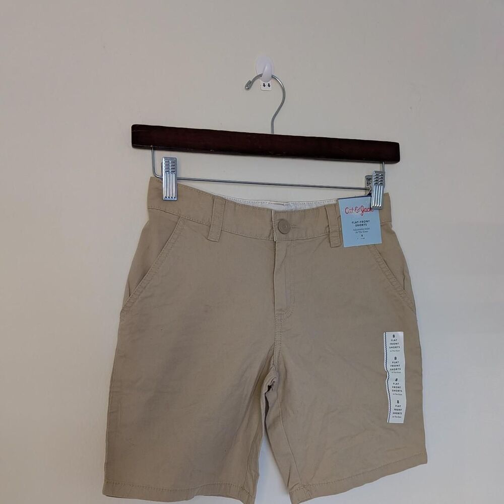 Cat-jack Men's Boys Tan Khaki Chino Shorts Size 8 NWT